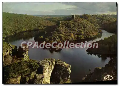 Moderne Karte Crozant Creuse Les Ruines du Vieux Chateau