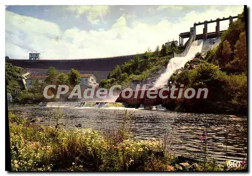 Cartes postales moderne Le Barrage d'Eguzon Indre L'Usine electrique Le deversoir