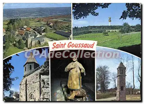 Moderne Karte Saint Goussaud Creuse Vue generale aerienne