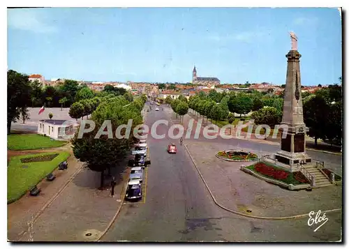 Moderne Karte Rochefort Char Marie Le Monument aux Morts et Place