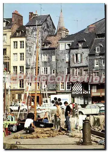 Cartes postales moderne Sur l'Estuire de la Seine Honfleur Calvados Les Quais bordant le Vieux Bassin