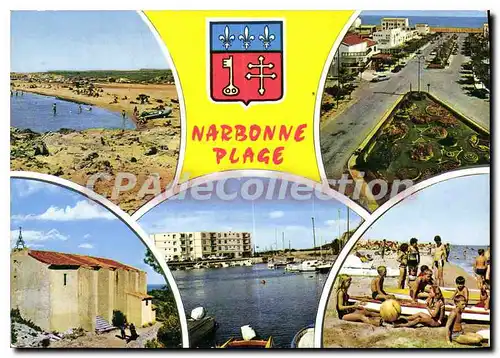 Cartes postales moderne Narbonne Plage Aude La Plage vue de Rocher l'Arriveee