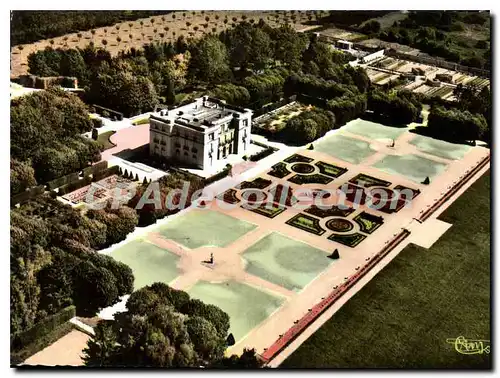 Cartes postales moderne Sept Saulx Marne Vue aerienne Le Chateau et ses Jardins