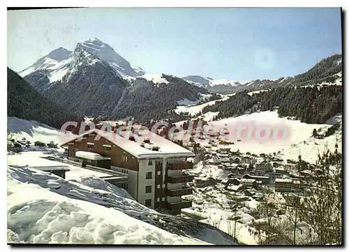 Cartes postales moderne Morzine Haute Savoie Vue generale Pointe de Nyon Neige et soleil