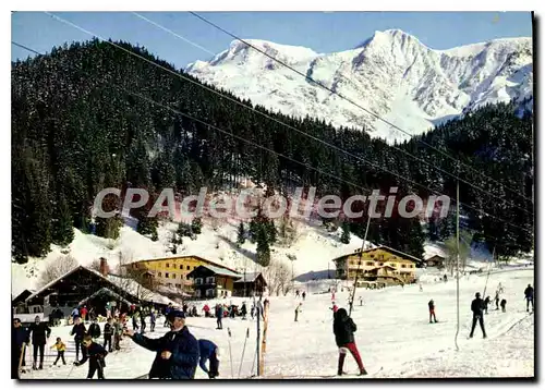 Cartes postales moderne Les Contamines Montjoie La piste des Loyers Les Domes de Miage et la Berangere