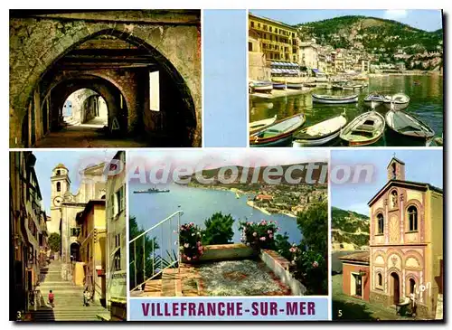 Cartes postales moderne Le Cote d'Azur miracle de la nature Villefranche Alpes Maritimes Rue aux Arcades Le Port Une Vi