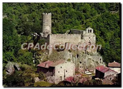 Moderne Karte Chateau de Chalencan Hte Loire Vieille forteresse feodale construite sur un piton escarpe entou