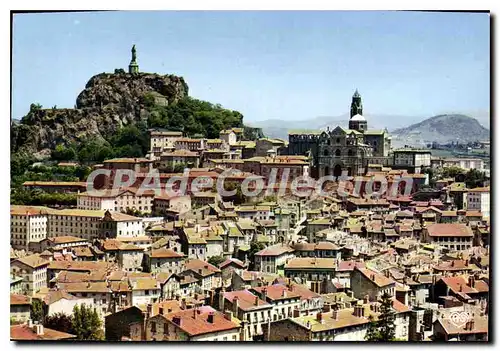 Cartes postales moderne Le Puy en Velay Haute Loire Rocher Corneille et Cathedrale