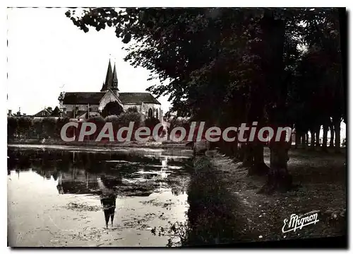 Cartes postales moderne Bar sur Aube Promenade de Mathaux et l'Eglise Saint Maclou