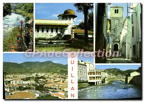 Cartes postales moderne Quillan Le Ville l'eglise les bords de l'aude