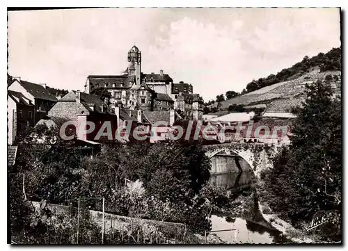 Moderne Karte Estaing Aveyron Vue generale Le Vieux Pont sur le Lot Le Chateau