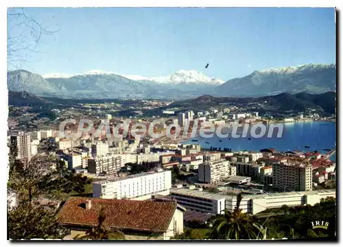 Moderne Karte Ajaccio Vue generale sur le Golfe Au premier plan le Lycee