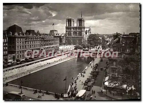 Cartes postales moderne Paris en Flanant Notre Dame vue de la Place St Michel