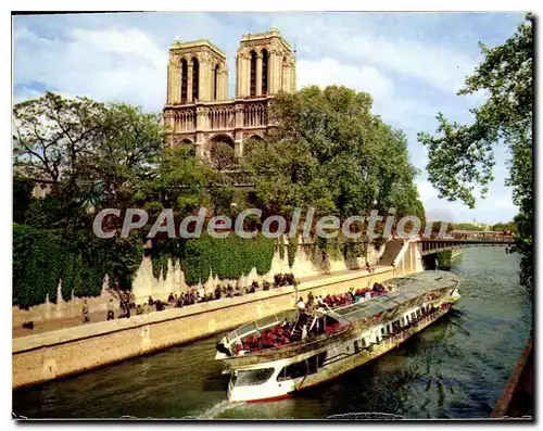 Moderne Karte Paris Notre Dame et la Seine