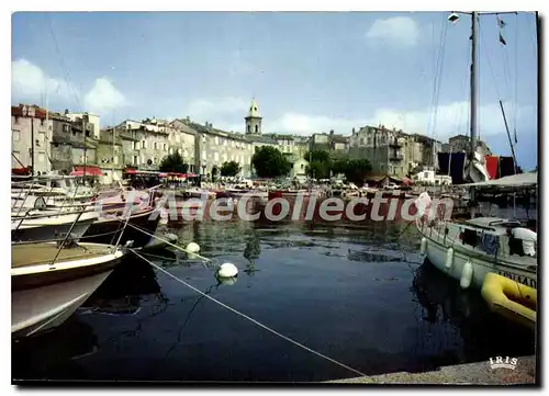 Moderne Karte St Florent Navires de Plaisance a quai