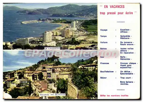 Cartes postales moderne La Cote d'Azur Varoise