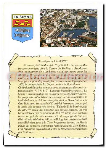 Cartes postales moderne Historique de la Seyne sur Mer Lumiere et Beaute de la cote d'Azur