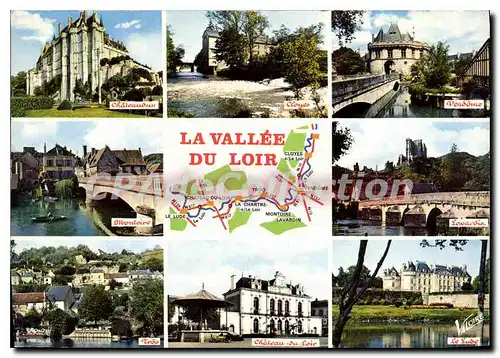 Moderne Karte Valle du Loir Chateaudun Le chateau