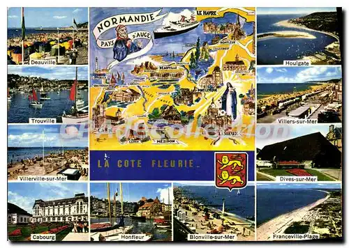 Cartes postales moderne La Cote Fleurie villers sur mer