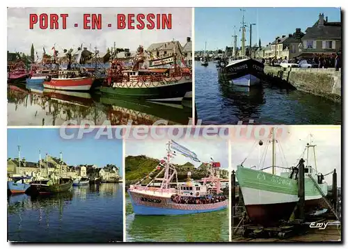 Moderne Karte Port en Bessin Calvados Les Fetes de la benediction de la mer et le port