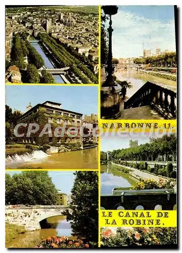 Cartes postales moderne Narbonne Aude Vues sur la Ville et son canal