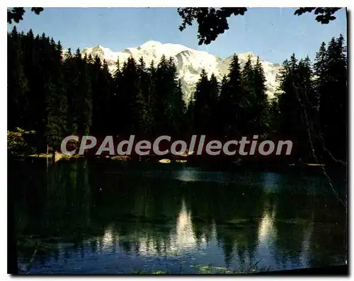 Cartes postales moderne Le lac vert et le massif du Mont Blanc