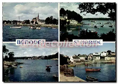 Moderne Karte La Bretagne en Couleurs Benodet Sainte Marine Finistere Les bords de l'Odet