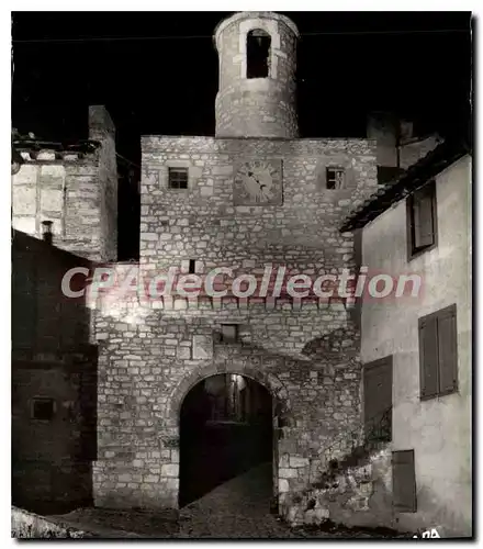 Cartes postales moderne Cordes Tarn porte de l'Horloge vue de Nuit