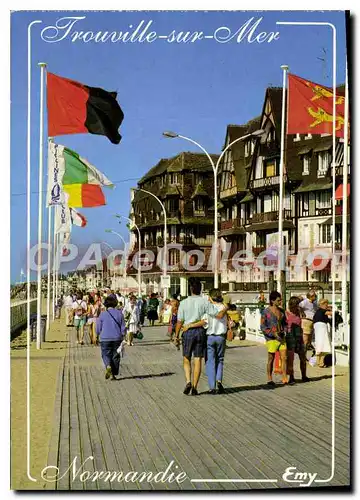 Cartes postales moderne Trouville sur Mer Calvados les planches et les residences du Front de Mer