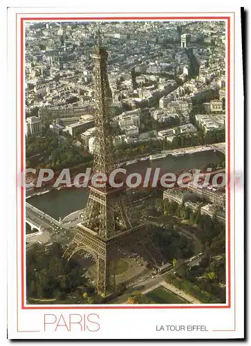 Cartes postales moderne Paris la Tour Eiffel vue d'avion