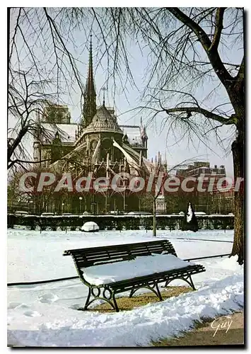 Cartes postales moderne Paris et ses Merveilles le chevet de la cathedrale Notre Dame vu du Square de l'Ile de France s