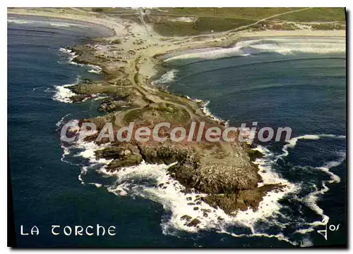 Moderne Karte La Bretagne en Couleurs Saint Guenole Penmarch la pointe de la Torche ou viennent se briser les