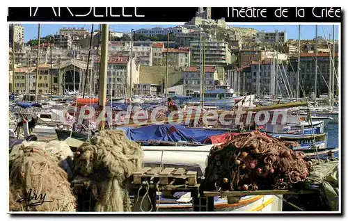 Cartes postales moderne Marseille le Vieux Port Theatre de la Criee