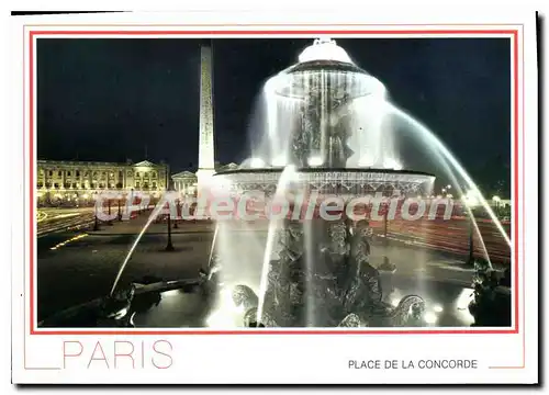 Cartes postales moderne Paris la place de la Concorde Illuminee