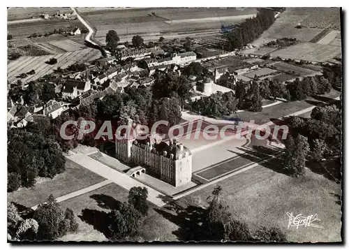 Moderne Karte Touraine les chateaux de la Loire Cheverny Loir et Cher Vue aerienne le chateau Facade Nord