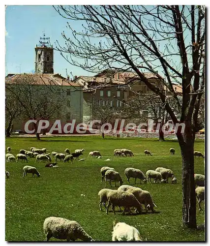 Moderne Karte St Vallier Thiey Alpes Maritimes le grand Pre et la vieille eglise du XII siecle