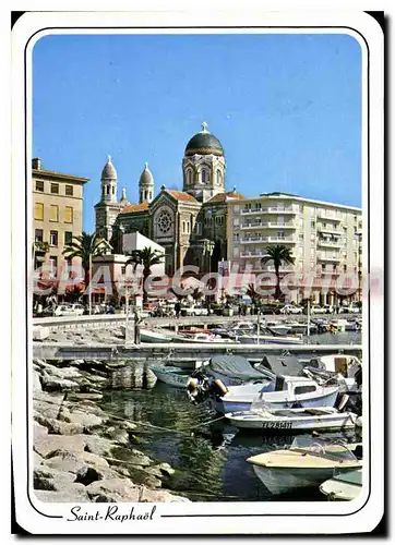 Cartes postales moderne Reflets de la Cote d'Azur Saint Raphael Var la cathedrale vue du Port