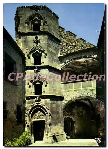 Moderne Karte Chateau de Tournoel Puy de Dome Toure de contre le Donjon Carre