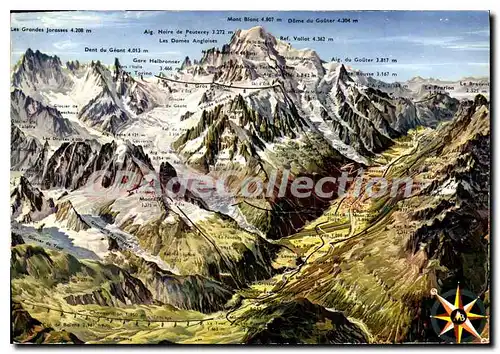 Cartes postales moderne Vallee de Chamonix Mont Blanc