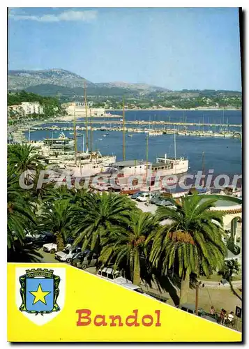 Moderne Karte Charmes et soleil de la Cote d'Azur Bandol Perspective sur le port