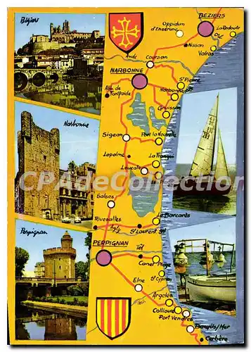 Cartes postales moderne perpignan narbonne b�ziers