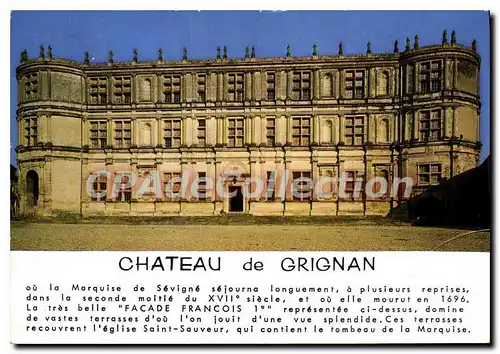 Cartes postales moderne Grignan Drome le chateau