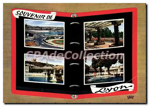 Cartes postales moderne Lyon pont de la Guillotiere la Roseraie pont du palais de justice place Bellecour