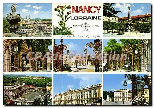 Cartes postales moderne Nancy Meurthe et Moselle la place Stanislos la Carriere et Saint Epvre la place d'Alliance font