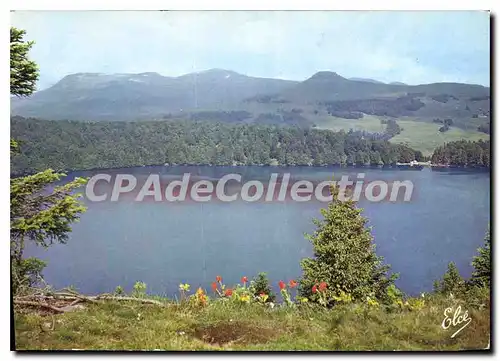 Moderne Karte Auvergne pittoresque et Touristique Lac Pavin vue generale du Lac