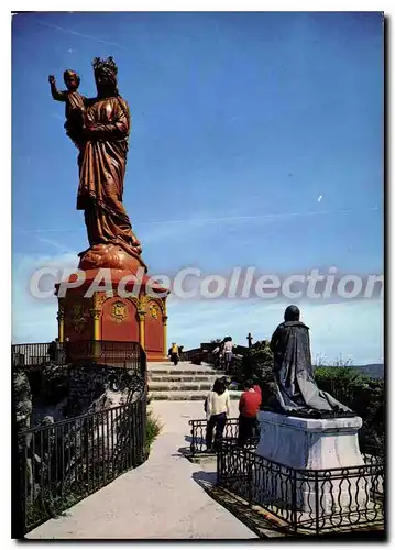 Cartes postales moderne Le Puy en Velay statue Notre Dame de France erigee en 1860 sur la plate forme du rocher Corneil