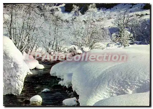 Moderne Karte L'Hiver dans nos Montagnes Feerie neiguese