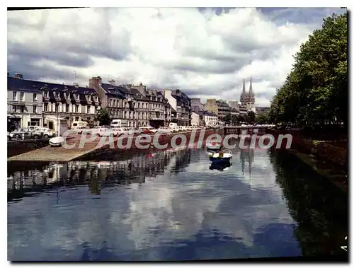 Cartes postales moderne Le Bretagne en couleurs Quimper l'Odet a maree haute