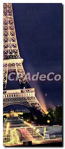 Cartes postales moderne Paris et ses Merveilles la tour Eiffel vue la nuit