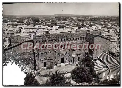 Moderne Karte Orange Vaucluse le Theatre Antique et la ville vus de la Colline